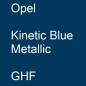 Preview: Opel, Kinetic Blue Metallic, GHF.